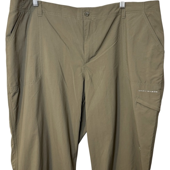 Columbia PFG Omni Shade Convertible length Hiking/fishing Pants Olive Womens 20 - Picture 3 of 13